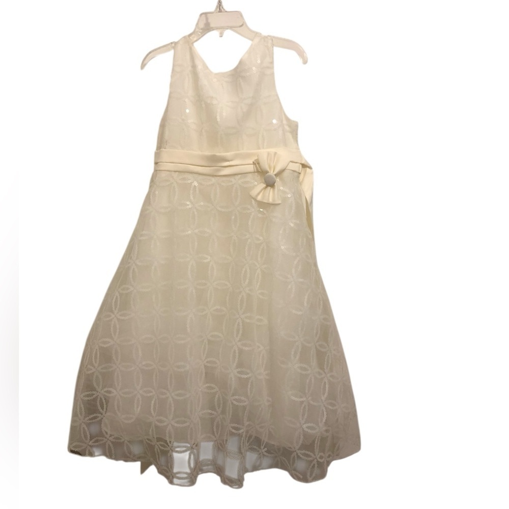 Dorissa white sparkly party dress